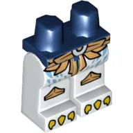 Hips and White Legs with Gold Belt and Knee Protection and Yellow Claws Print