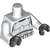 Torso Stormtrooper, Detailed Armor Print, White Arms, Black Hands