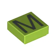 Tile 1 x 1 with letter Capital M Print