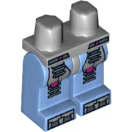 Hips and Medium Blue Legs with Belt, Light Bluish Gray Straps with Dark Pink Dots and Light Bluish Gray Talons Print