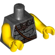 Torso Armor, Muscles, Copper Wolf , Copper/Dark Brown Belt Print, Yellow Arms and Hands