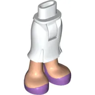 Minidoll Hips and Long Skirt with Light Nougat Legs and Medium Lavender Shoes Print