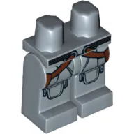 Hips and Sand Blue Legs with Brown Belt and Straps and Metallic Silver Armor Print