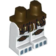 Hips and White Legs with Dark Brown Loincloth, Knee Pads and Gray Toes Print