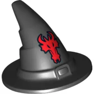Hat, Wizard, Red Dragon Head Print