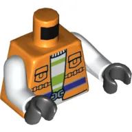 Torso Safety Vest with 'THE JOKER DESTRUCTION' Print, White Arms, Black Hands