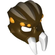 Mask Spider with 6 Orange Eye Spots, Dark Tan Stripes and White Fangs Print