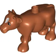 Duplo Animal Cow Front Leg Forward with White Blaze Print