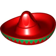 Hat Sombrero with Green Print around Brim