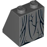 Slope 65° 2 x 2 x 2 with Bottom Tube with Robe with Cracks Print (Statue at Dol Guldur)