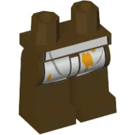 Hips and Dark Brown Legs with White Stained Apron Print