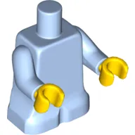 Baby / Toddler Body, Movable Bright Light Blue Arms, Yellow Hands [Maggie]