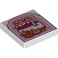 Tile 2 x 2 with Strawberry Jam Print