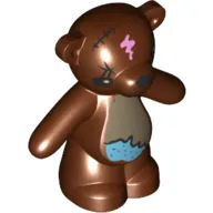 Animal, Bear / Teddy, Arms Down with 1 Black Eye, Nose, Mouth, Crack and Wet Spot Print (Simpsons Bobo)