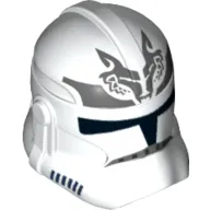 Helmet Clone Trooper Phase 2, Closed Front, Wolf Insignia on Forehead and Dark Bluish Gray Markings Print