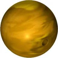 Projectile, Large Figure Weapon, Zamor Sphere / Ball with Marbled Yellow Pattern