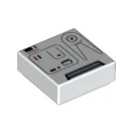 Tile 1 x 1 with SW Snowtrooper Backpack Print