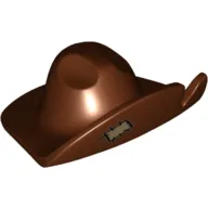 Hat Wide Brim with Cut and Tan Patch Print