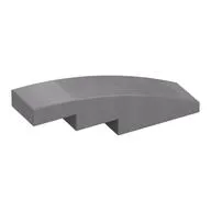 Brick Curved 4 x 1 No Studs [Stud Holder with Symmetric Ridges]