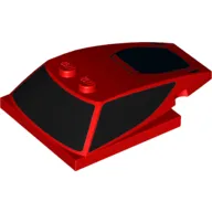 Wedge Curved 6 x 4 x 1 1/3 with 4 x 4 Base with Black Windows Print