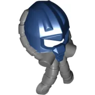 Helmet Space with Air Mask with Pearl Light Gray Hoses Print