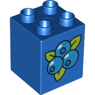 Duplo Brick 2 x 2 x 2 with Blueberries Print