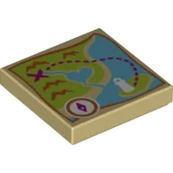 Tile 2 x 2 with Map Heartlake City Bay Print