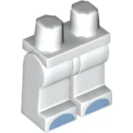 Hips and White Legs with Bright Light Blue Half Circles on Feet Print