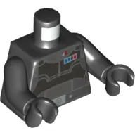 Torso Imperial Agent with Armor Vest Print (Agent Kallus), Black Arms, Black Hands