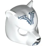 Mask Bear with Black Nose, Fangs, Gray Chin and Tribal Markings Print