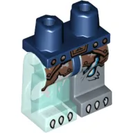 Hips and Sand Blue Left Leg, Trans-Light Blue Right Leg with Copper Armor, Glowing Bones and White Claws Print