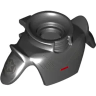 Minifig Neckwear Armor Shoulder Pads with Clip on Back with Silver and Red Stripes and Imperial Insignia Print