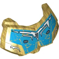 Large Figure Chest Cover, Armour Small with White and Dark Azure Print (Kopaka)