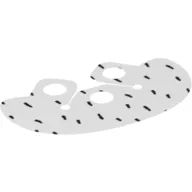 Neckwear Cape Collar, Rounded with 3 Top Holes with Black Fur Spots Print