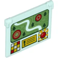 Glass for Window 1 x 4 x 3 [Opening] with Forest Map Print