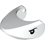 Animal Body Part, Shark Head with Rounded Nose with Black Eyes Print