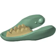 Animal Body Part, Dinosaur, Raptor / Dilophosaurus Lower Jaw with Tan Teeth Print