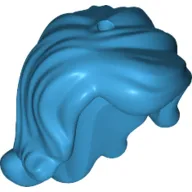 Hair Long Wavy, Right Side Part, with Short Sides, 2 Holes - 1 each on Top and Side (Ariel)