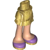 Minidoll Hips and Layered Skirt with Light Nougat Legs and Medium Lavender Shoes Print