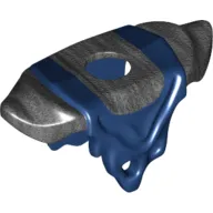 Minifig Neckwear Armor Shoulder Pads with Tattered Robe Dark Blue Pattern