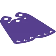 Neckwear Cape, Long, Curved Bottom, 3 Top Holes and Heart Shaped Holes