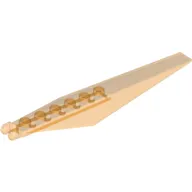 Hinge Plate 1 x 12 Locking 7 Teeth with Angled Side Extensions and Tapered Ends