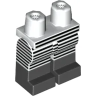 Hips with White Legs and Black Boots Pattern with Black Stripes Print