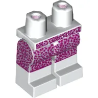 Hips with White Legs and Light Bluish Gray Boots Pattern with Pink Dots Print