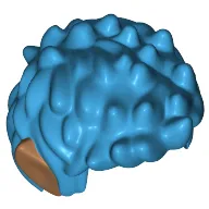 Hair Short Spiked with Elf Ears Medium Nougat Print