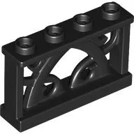 Fence Ornamented 1 x 4 x 2 with 4 Studs