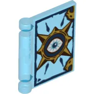 Book Cover with Eye in 8 Pointed Star Print