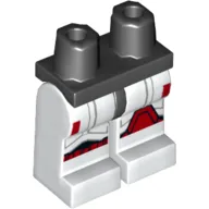 Hips and White Legs with Black, Gray and Red Markings on Legs print (Stormtrooper)