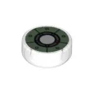 Tile Round 1 x 1 with Iron Man Chest Reactor Print