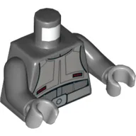 Torso Vest, Light Bluish Gray, over Jacket, Belt Print, Dark Bluish Gray Arms, Light Bluish Gray Hands